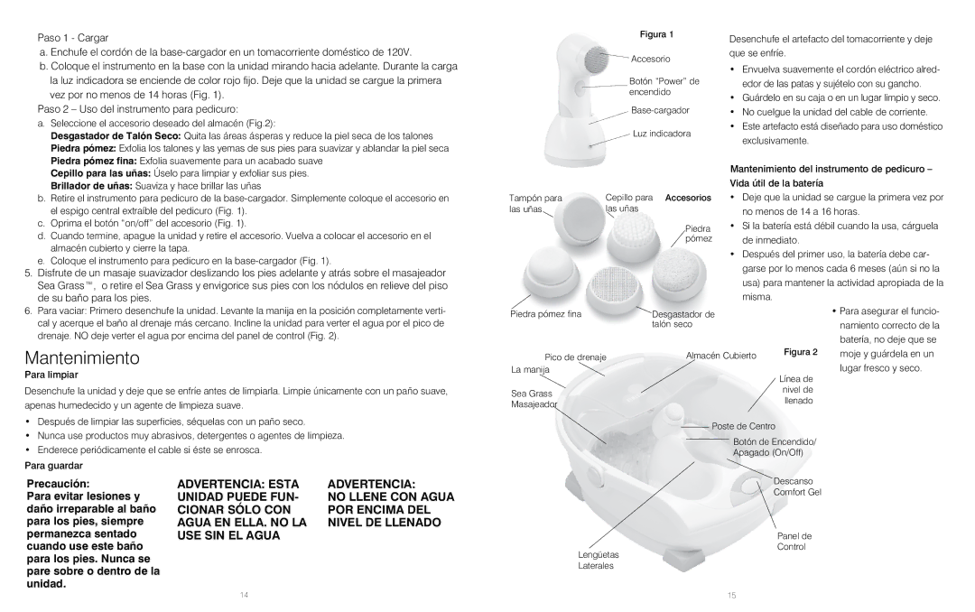 HoMedics HL-300 instruction manual Mantenimiento 