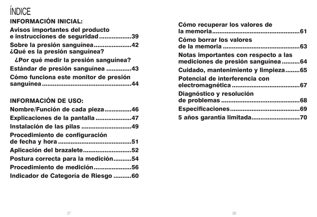 HoMedics IB-BPW060A, BPW-060 manual Información Inicial, Información DE USO 