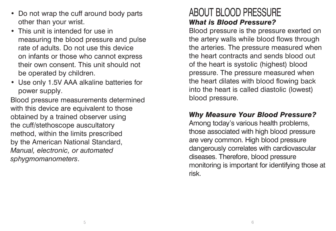 HoMedics IB-BPW060A, BPW-060 manual About Blood Pressure 