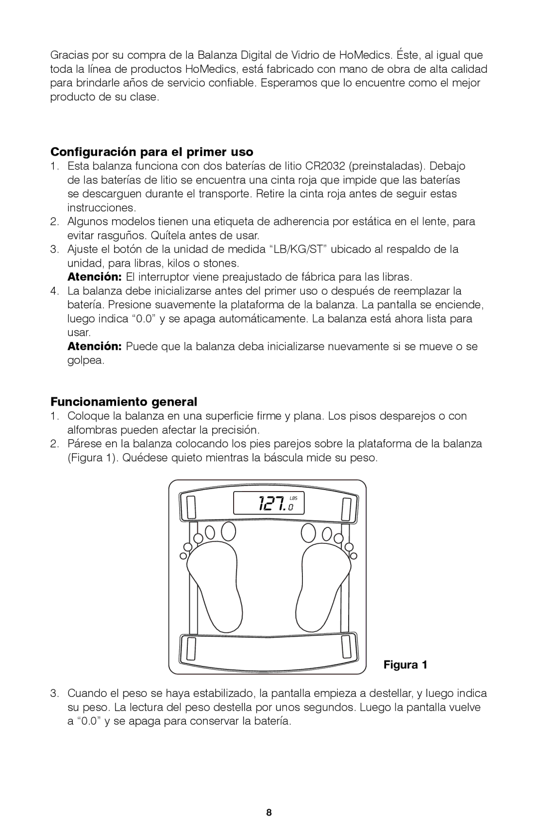 HoMedics IB-SC405C manual Configuración para el primer uso, Funcionamiento general 