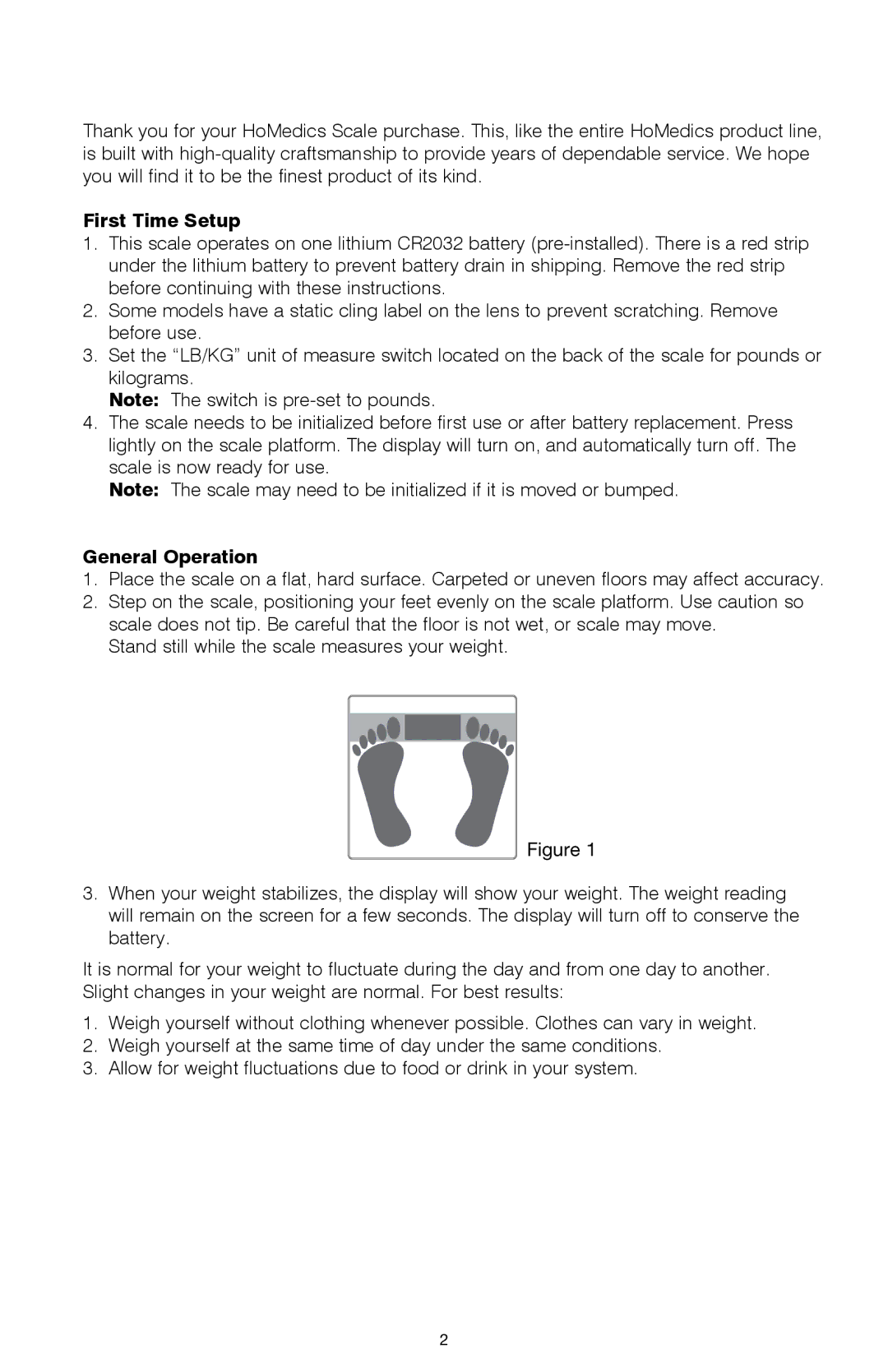 HoMedics IB-SC475 manual First Time Setup, General Operation 