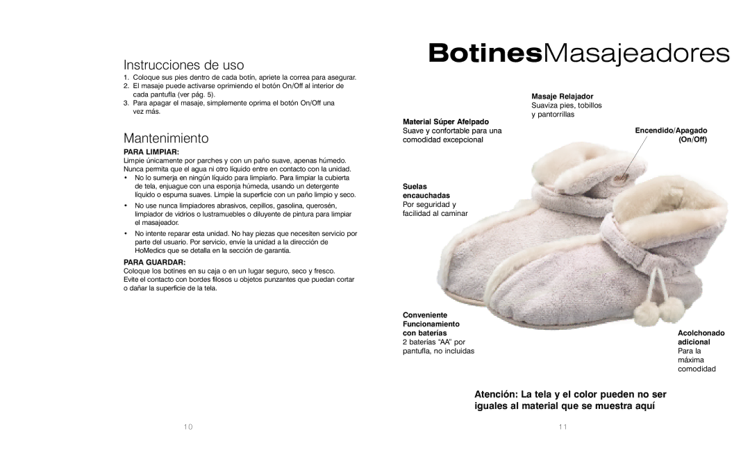 HoMedics MB-1CB, MB-1T instruction manual Para Limpiar, Para Guardar 