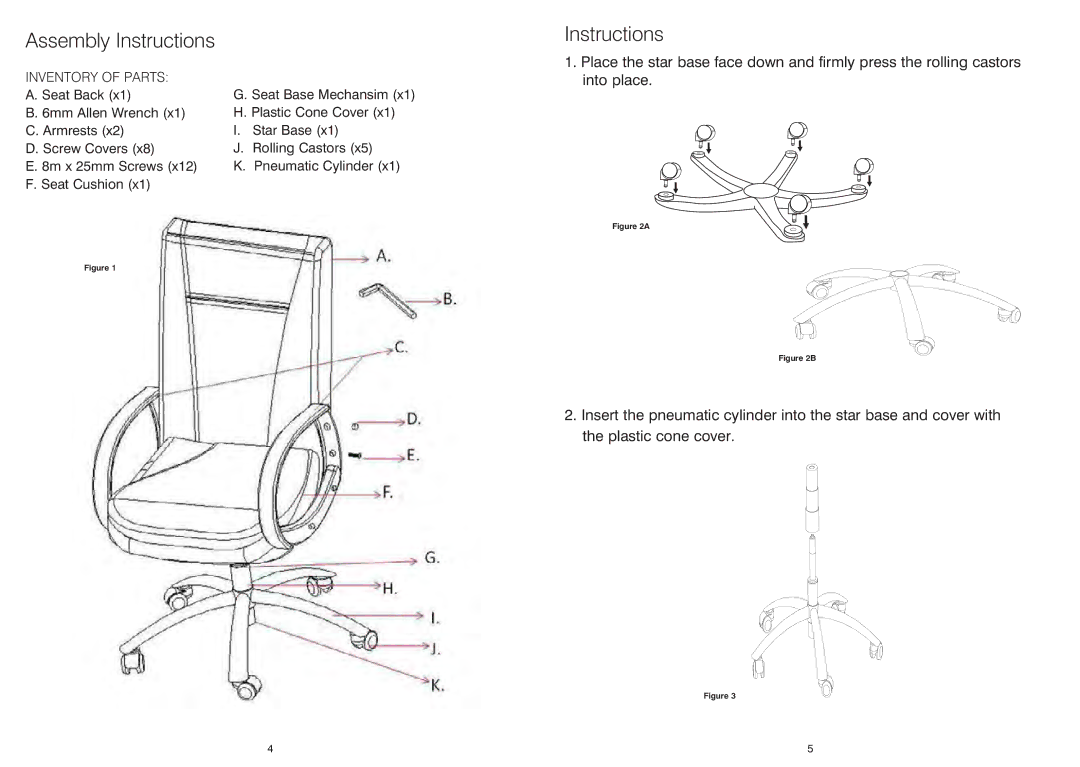 HoMedics OCTS-200 instruction manual Assembly Instructions 