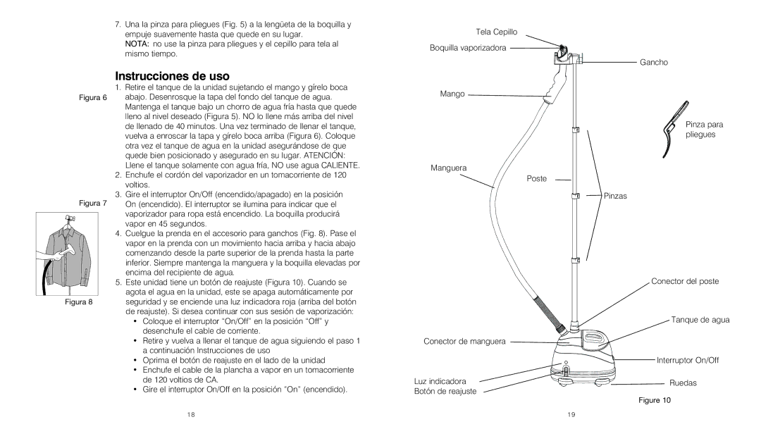 HoMedics PS-250 instruction manual Instrucciones de uso 