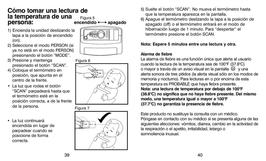 HoMedics TI-150 warranty Persona apagado, De la persona, 37.7C no garantiza la presencia de fiebre, Somnoliencia inusual 