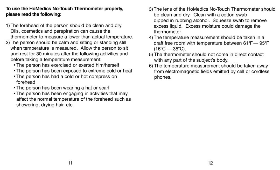 HoMedics TI-150 warranty 