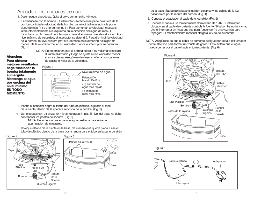 HoMedics WFL-GRE Armado e instrucciones de uso, Desempaque el producto. Quite el polvo con un paño húmedo 