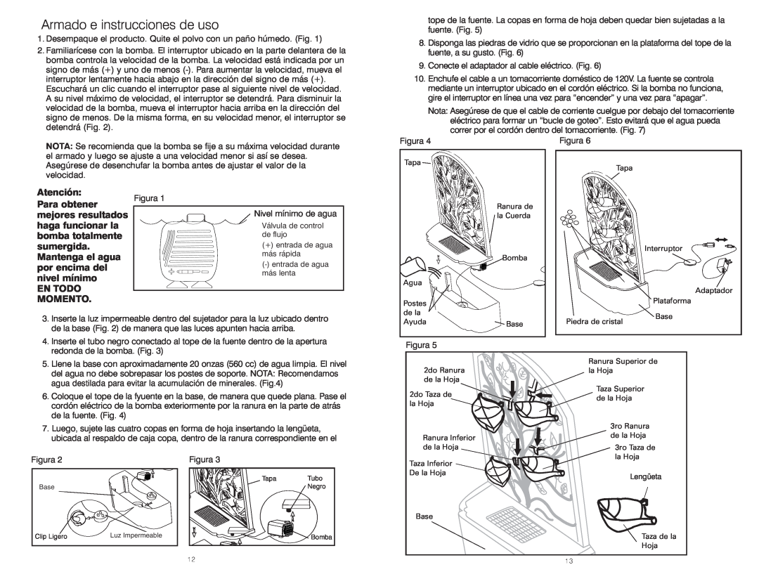 HoMedics WFL-ISL instruction manual Armado e instrucciones de uso, En Todo Momento 