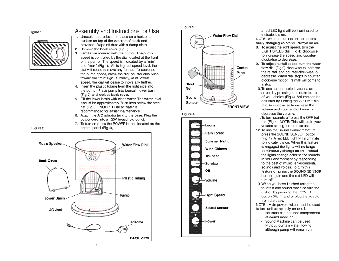 HoMedics WRF-COL instruction manual Assembly and Instructions for Use 