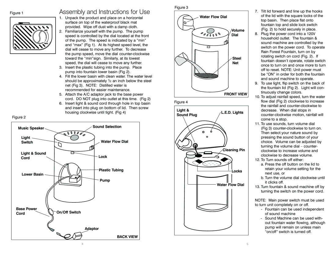 HoMedics WRF-REL instruction manual Assembly and Instructions for Use 