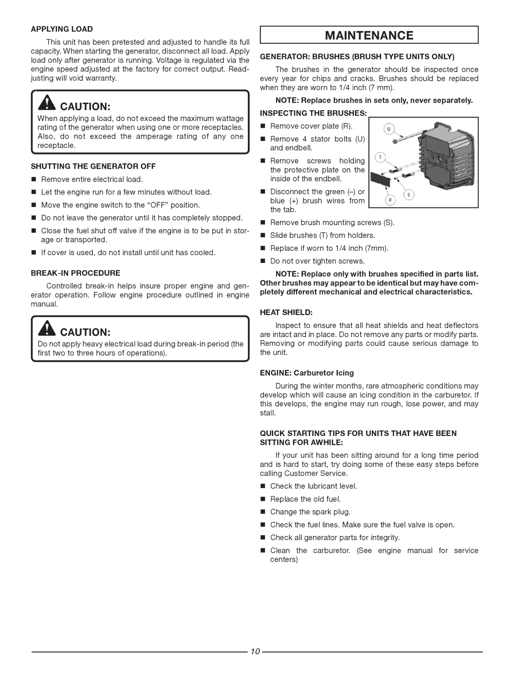 Homelite HG1800 manuel dutilisation Maintenance 