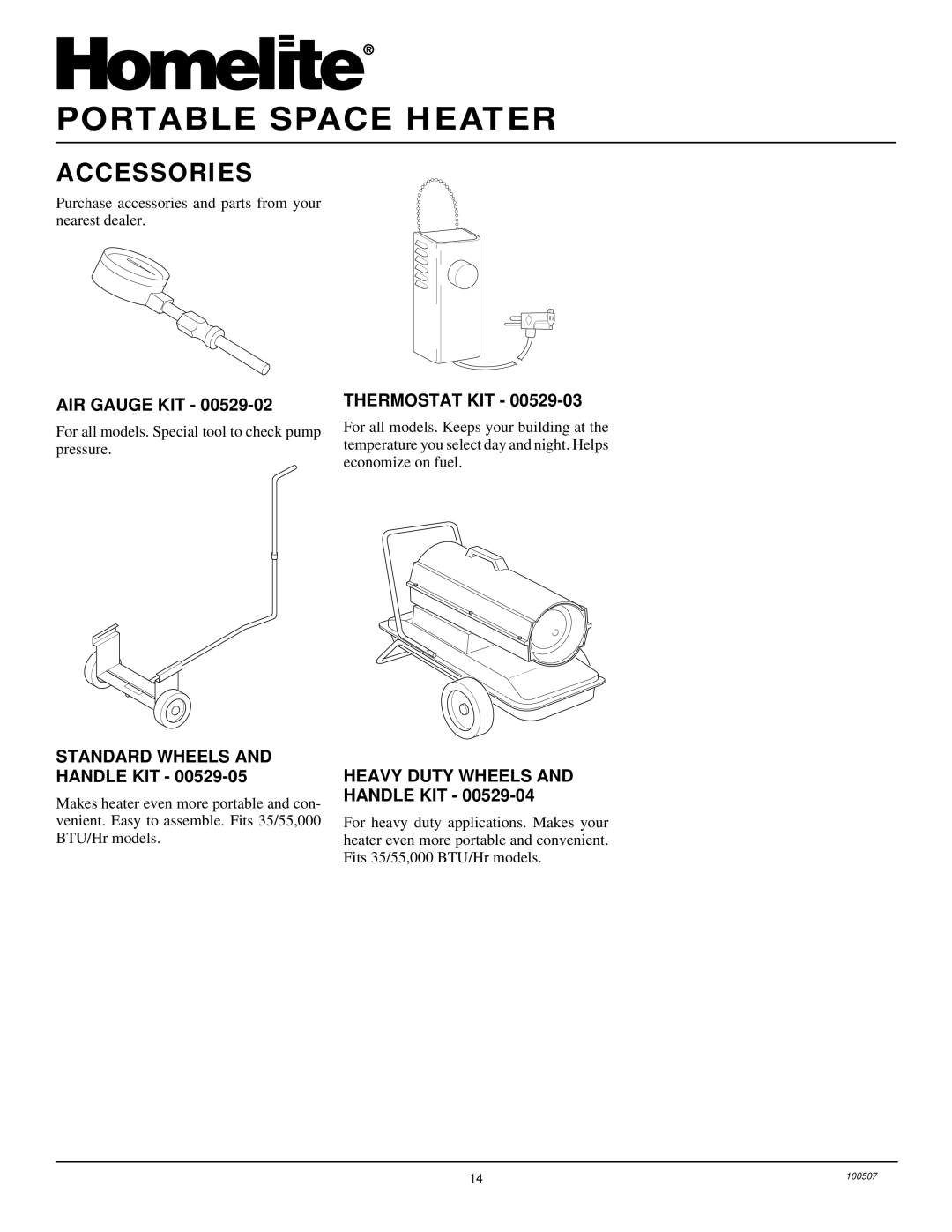 Homelite HH110 & HH150A, HH35A, HH55 owner manual Accessories, AIR Gauge KIT 