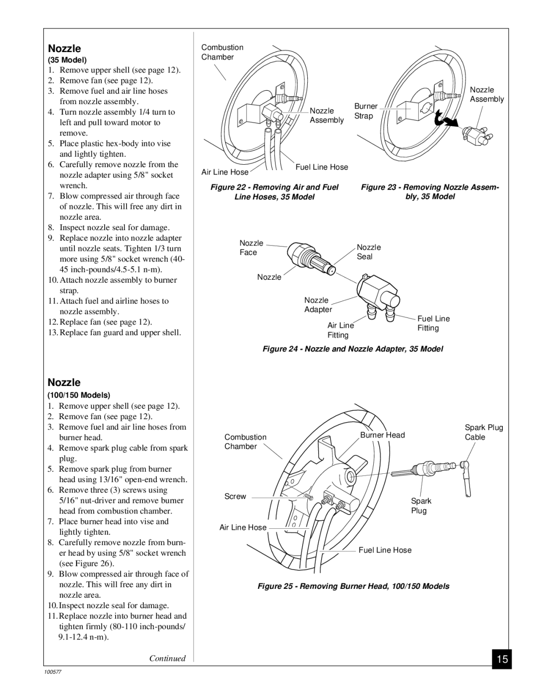 Homelite HHC35A, HHC100A, HHC150A owner manual Nozzle, Line Hoses, 35 Model Bly, 35 Model 