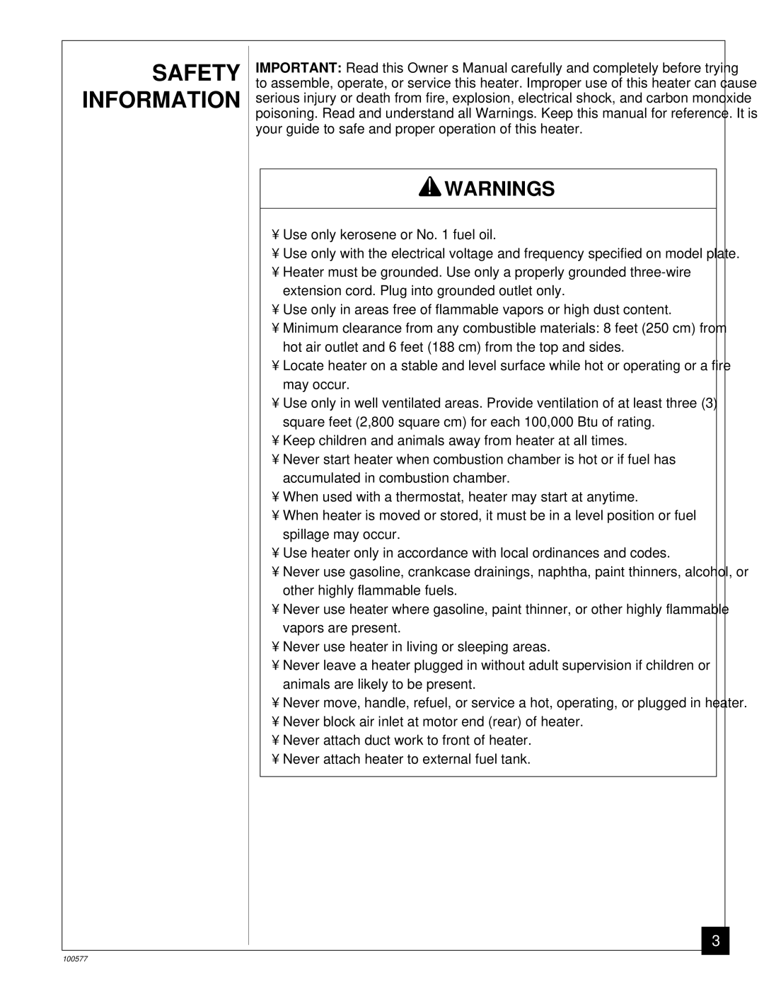 Homelite HHC35A, HHC100A, HHC150A owner manual Safety Information 