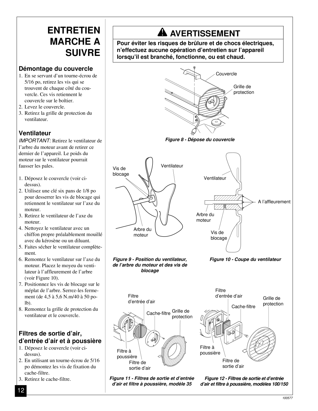 Homelite HHC150A, HHC35A, HHC100A owner manual Entretien, Marche a, Suivre 