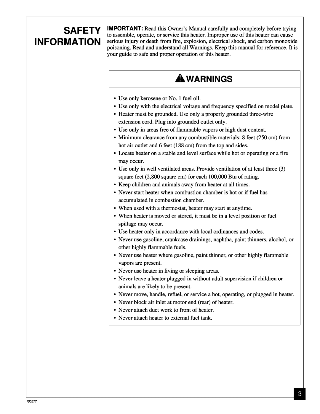 Homelite HHC35A, HHC100A, HHC150A owner manual Safety Information, Warnings 