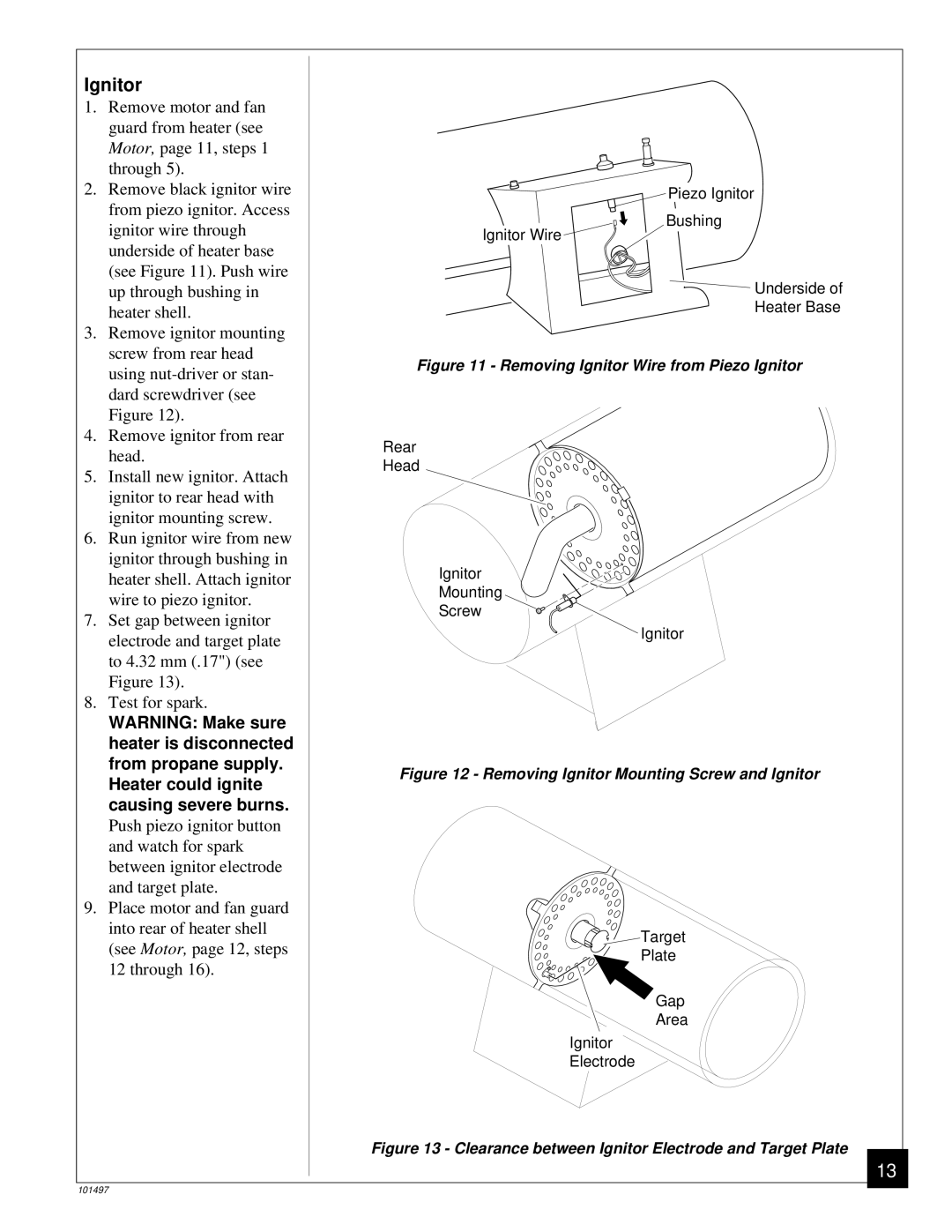 Homelite HHC50LP owner manual Removing Ignitor Wire from Piezo Ignitor 