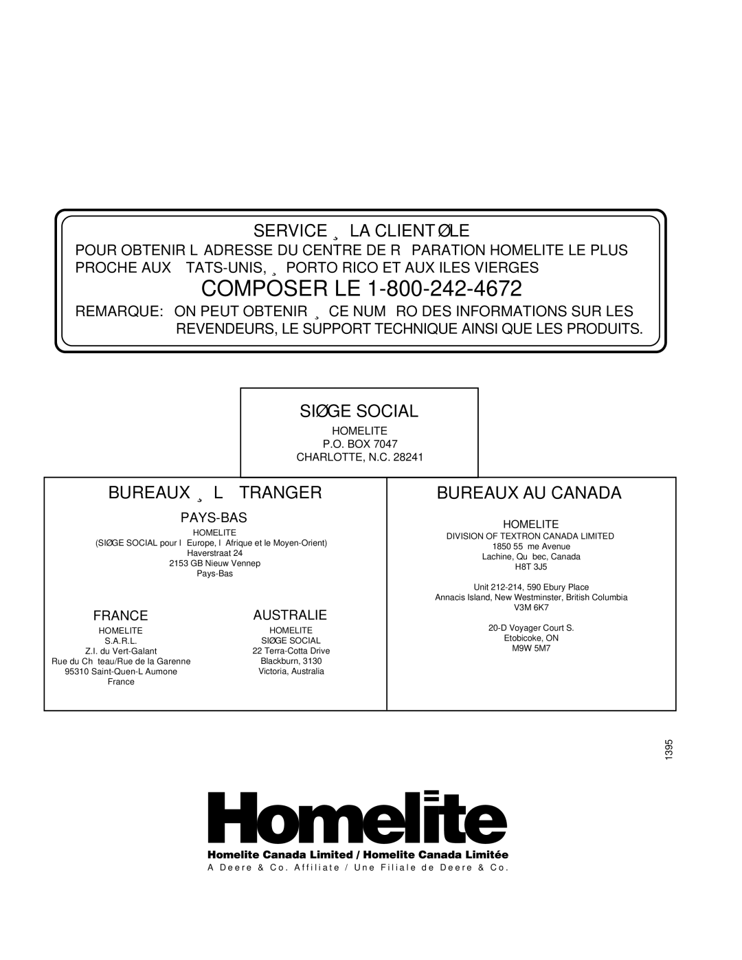 Homelite HHC50LP owner manual Composer LE 