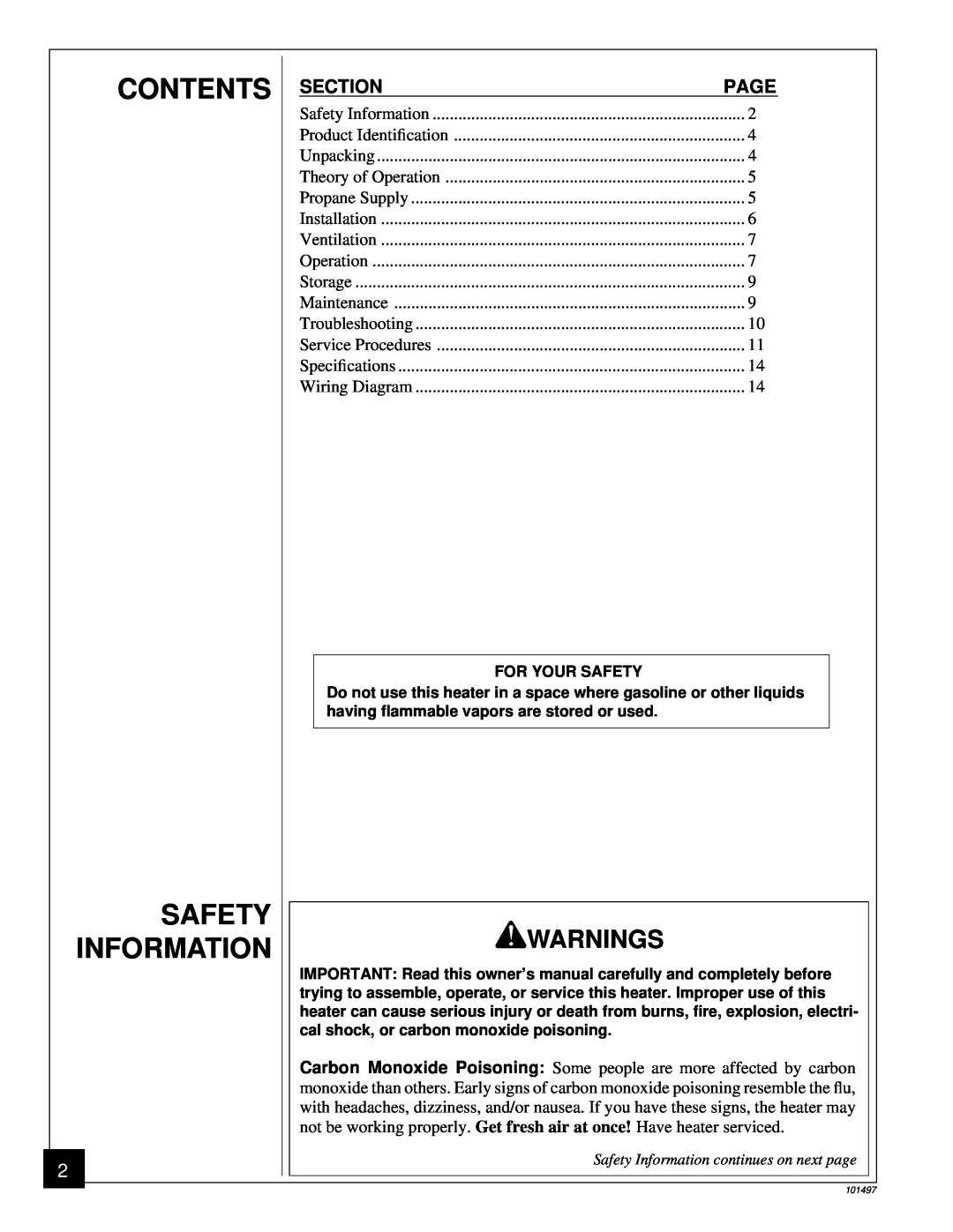 Homelite HHC50LP owner manual Contents Safety Information, Warnings 