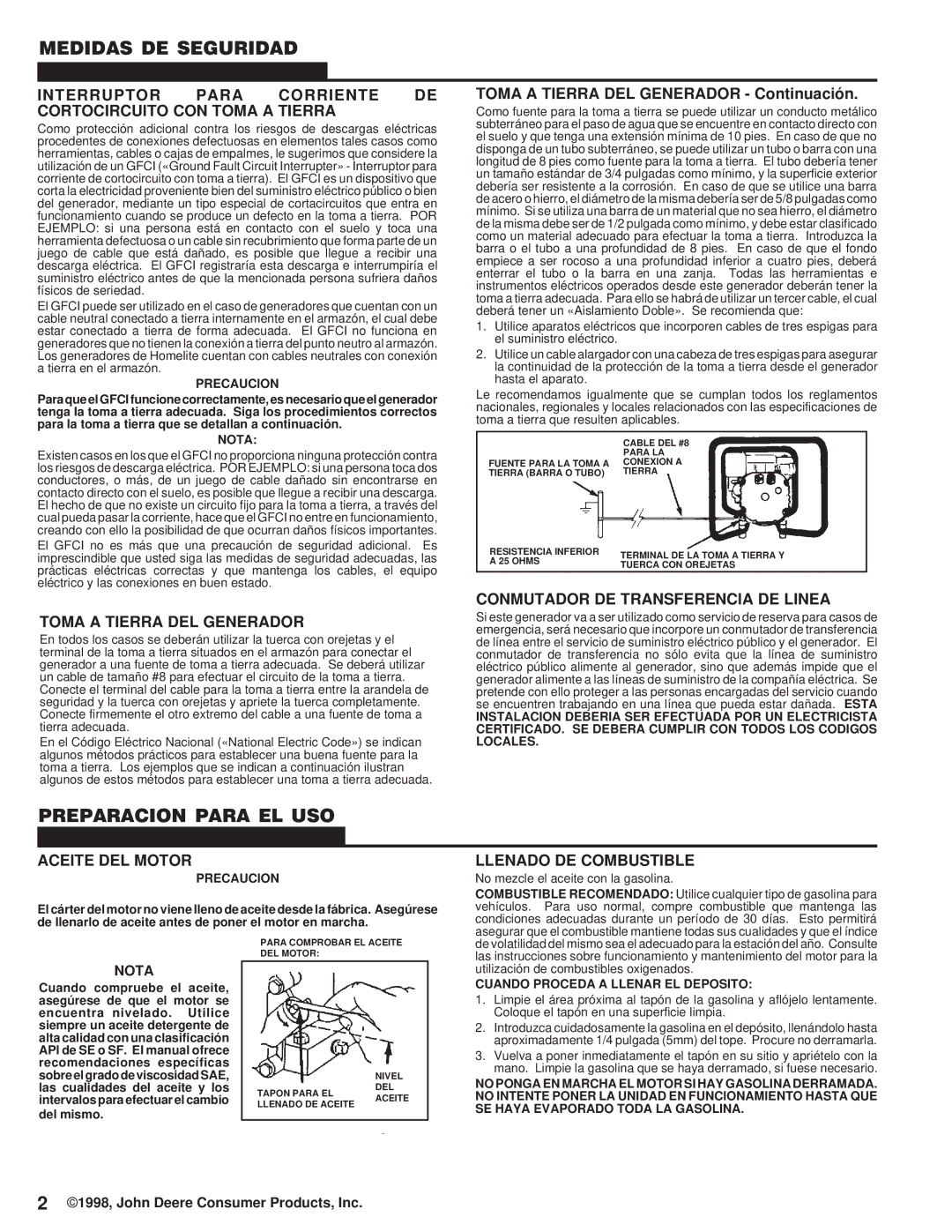 Homelite UT03697 C, HL2500 owner manual Medidas DE Seguridad, Preparacion Para EL USO 