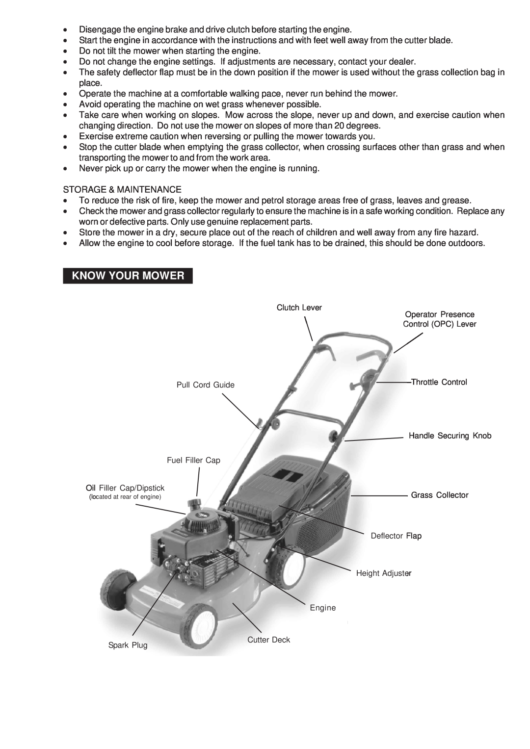 Homelite HL454HP manual Know Your Mower 