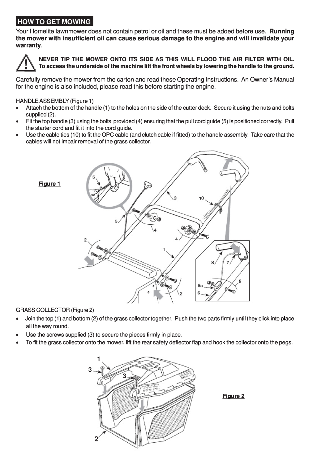 Homelite HL454HP manual How To Get Mowing 