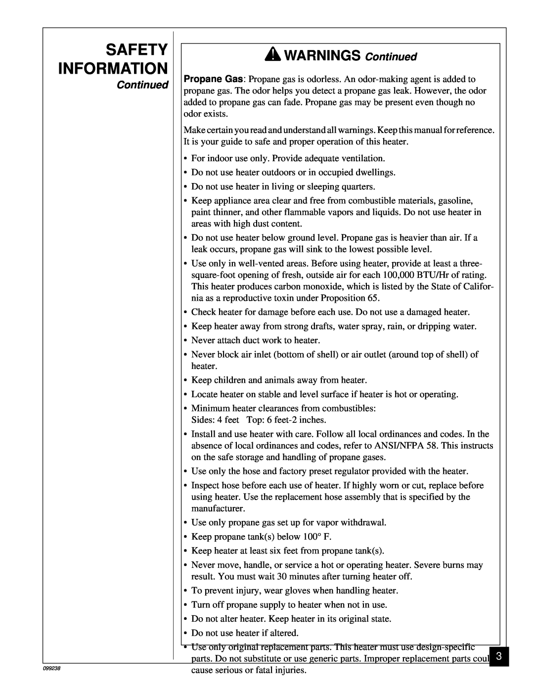 Homelite HP275 owner manual Information, WARNINGS Continued, Safety 