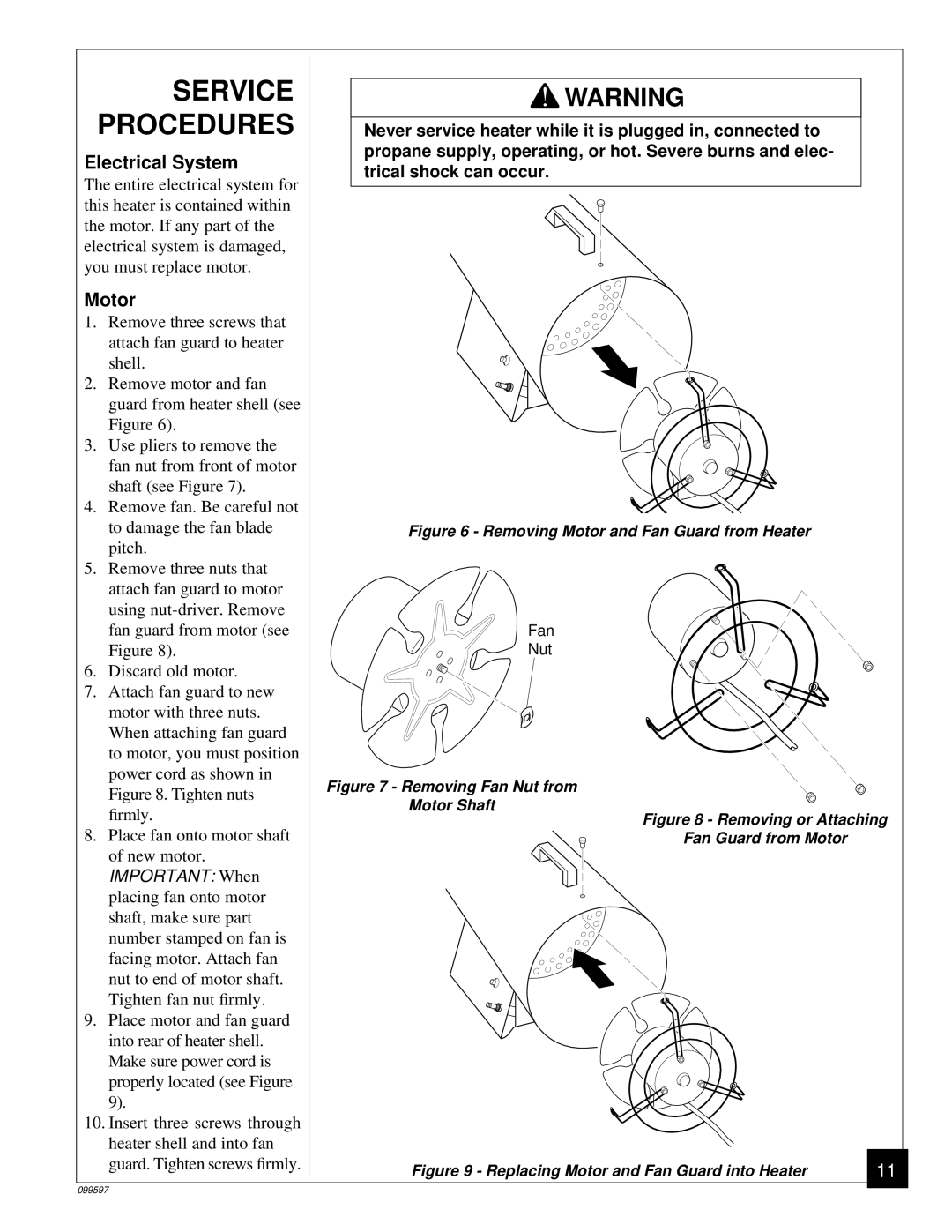 Homelite HP35 owner manual Service Procedures, Electrical System, Motor 