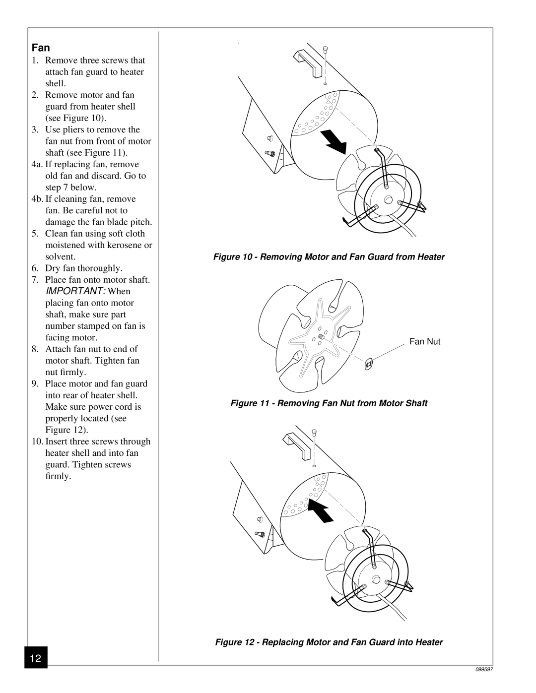 Homelite HP35 owner manual Fan 