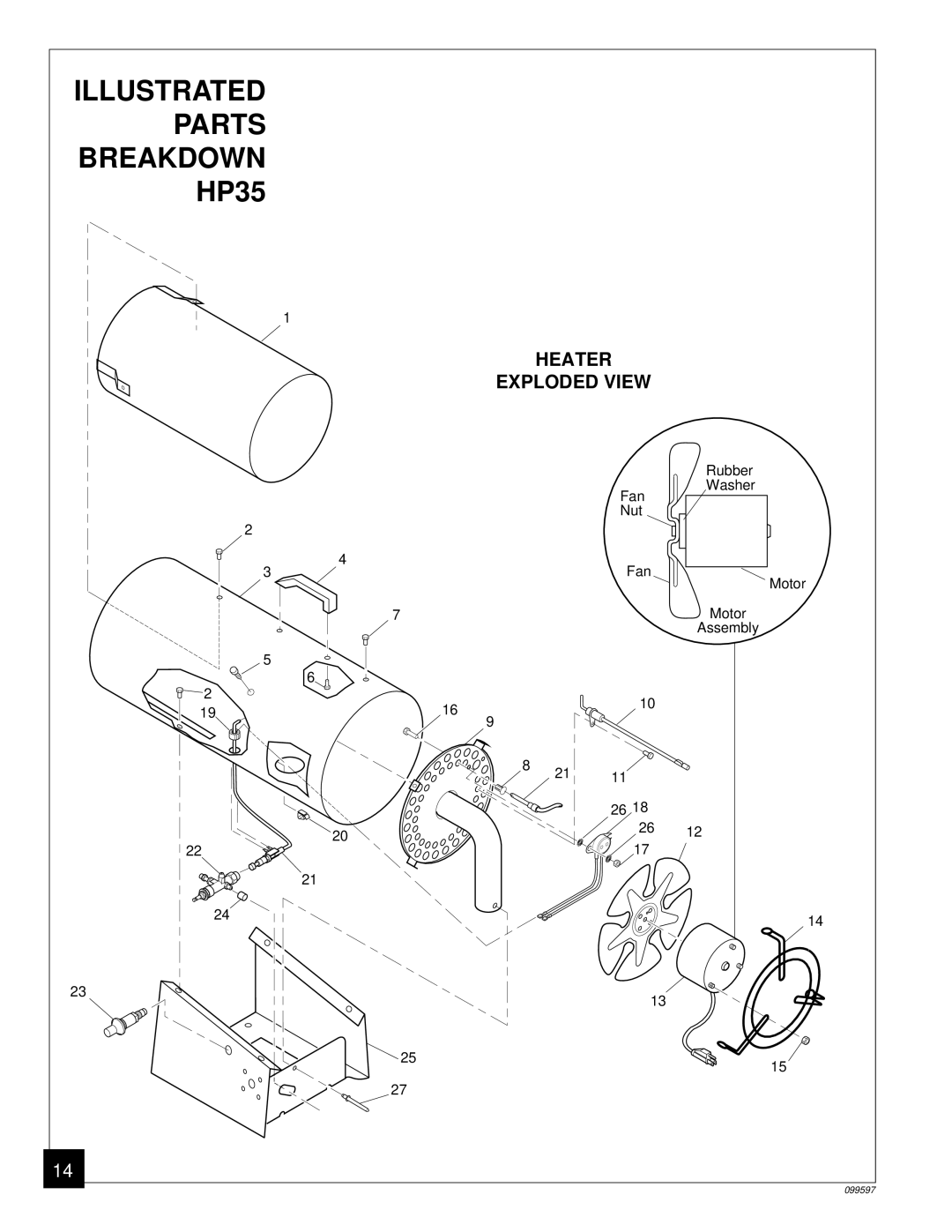 Homelite HP35 owner manual Illustrated Parts Breakdown 