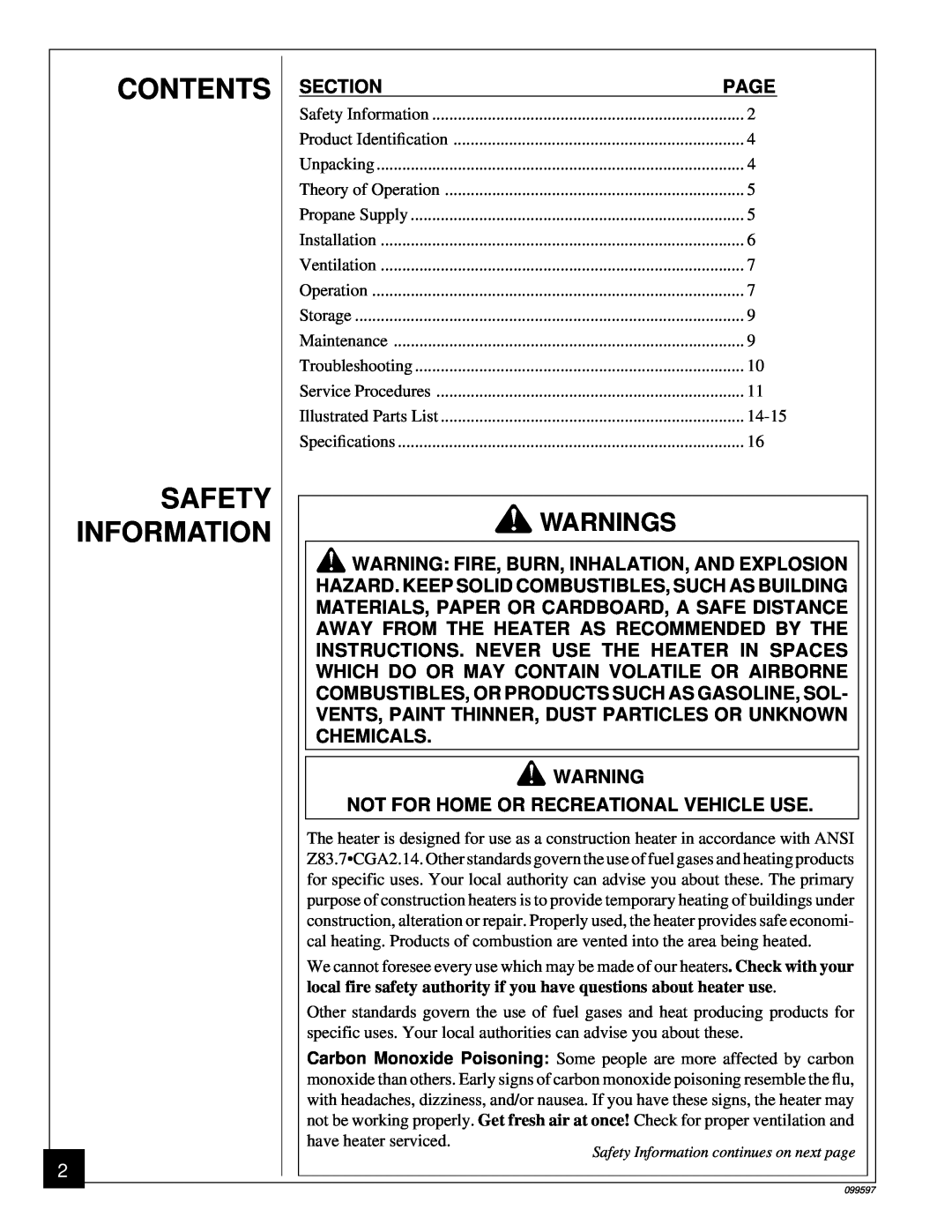 Homelite HP35 owner manual Contents Safety Information, G 001WARNINGS 
