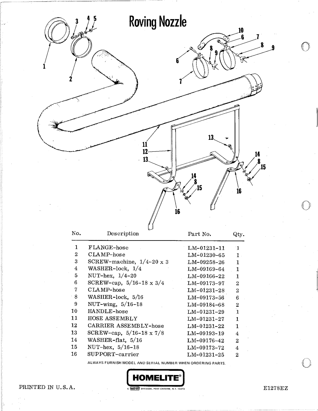 Homelite LM-09904-47, LM-09906-24, LM-09905-31, LM-16001-73 manual 