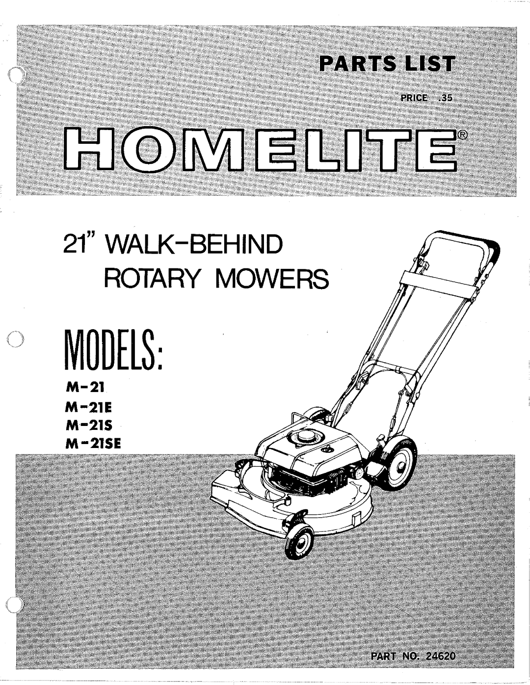 Homelite M-21E, M-21SE manual 