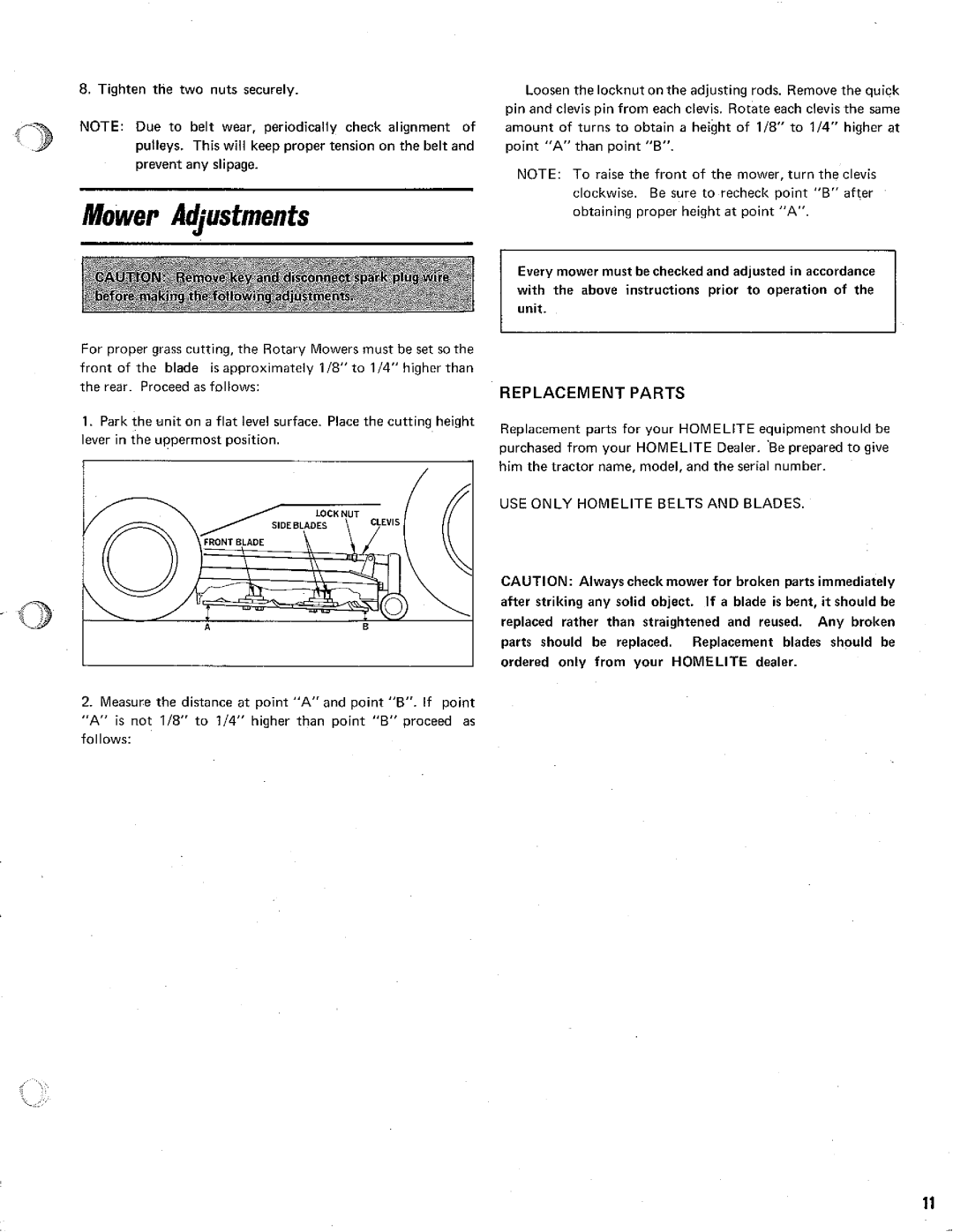 Homelite Rotary Mowers manual 