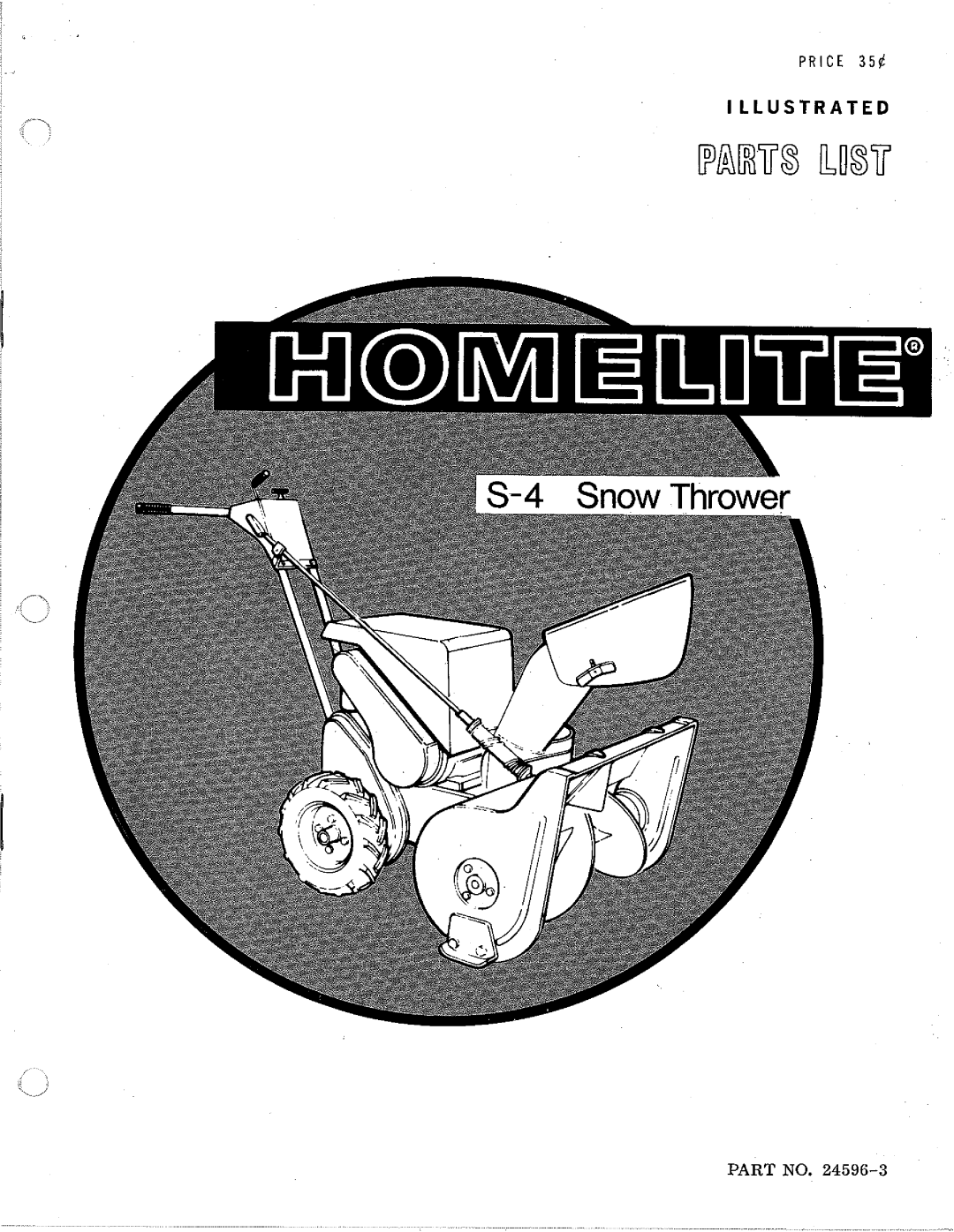 Homelite 24596-3, S-4 manual 