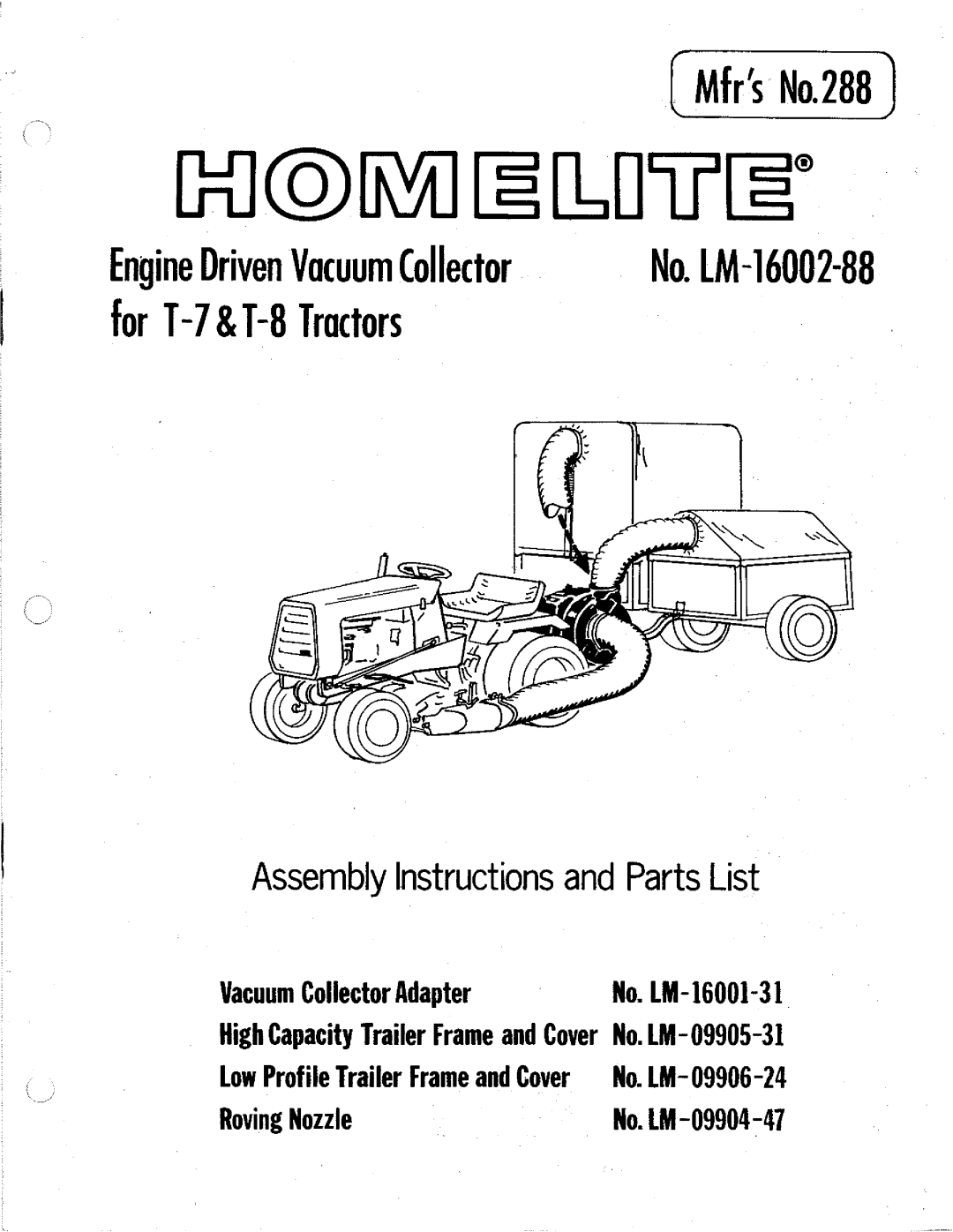 Homelite T-7, T-8 manual 