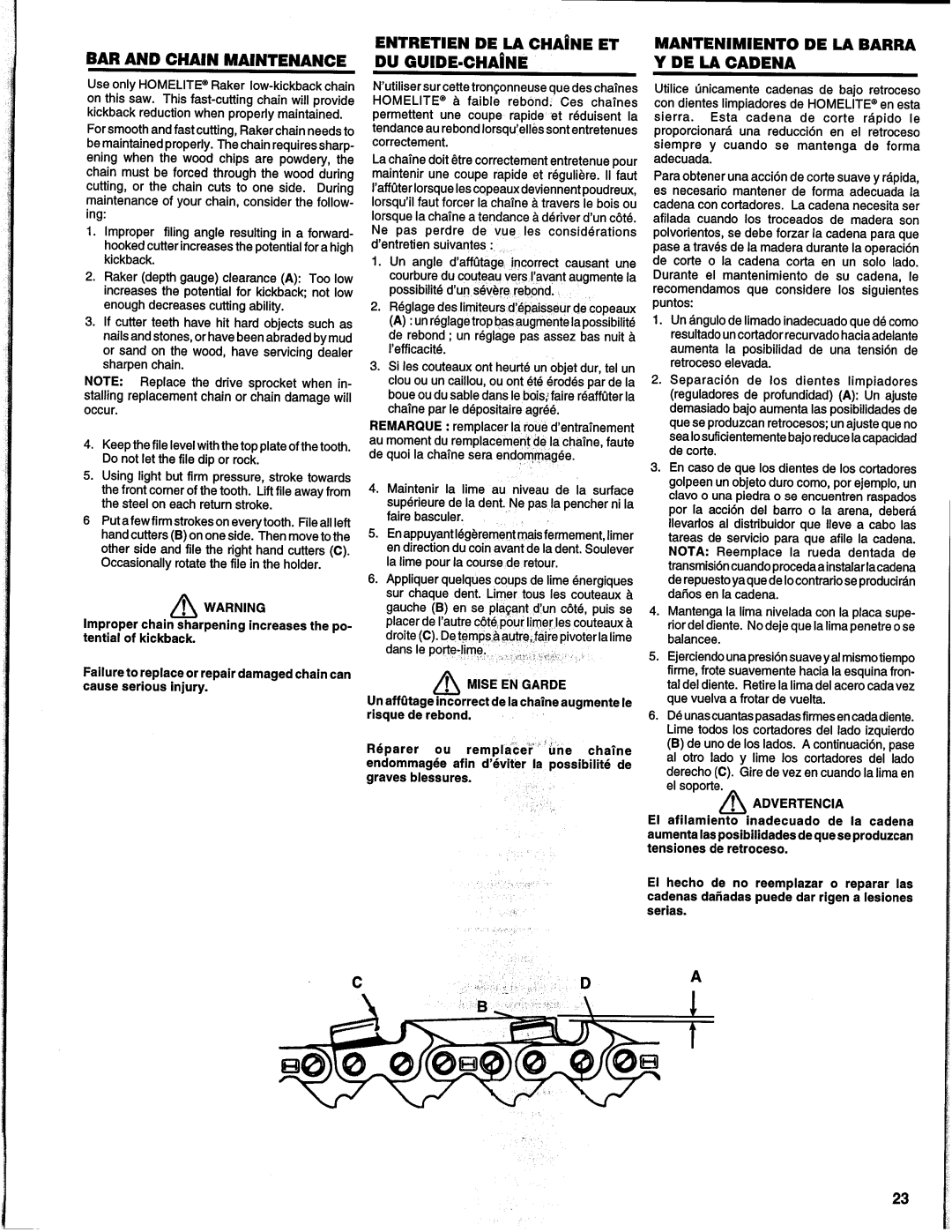 Homelite UH10817, UH10818 manual 