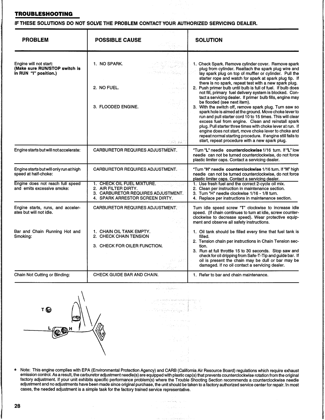 Homelite UH10817, UH10818 manual 