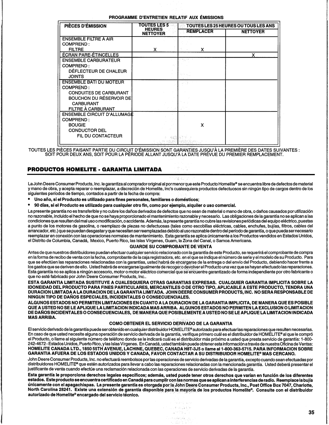 Homelite UH10818, UH10817 manual 