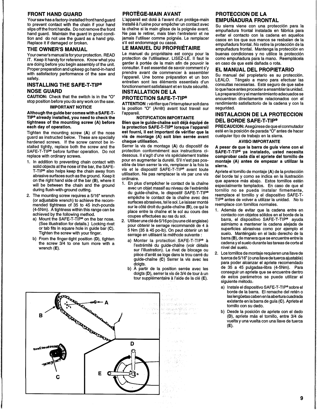 Homelite UH10817, UH10818 manual 