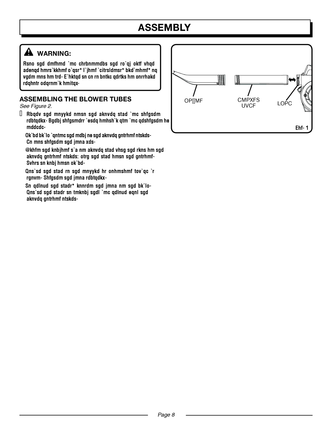 Homelite UT08514 manual Assembling the Blower Tubes, Knob 