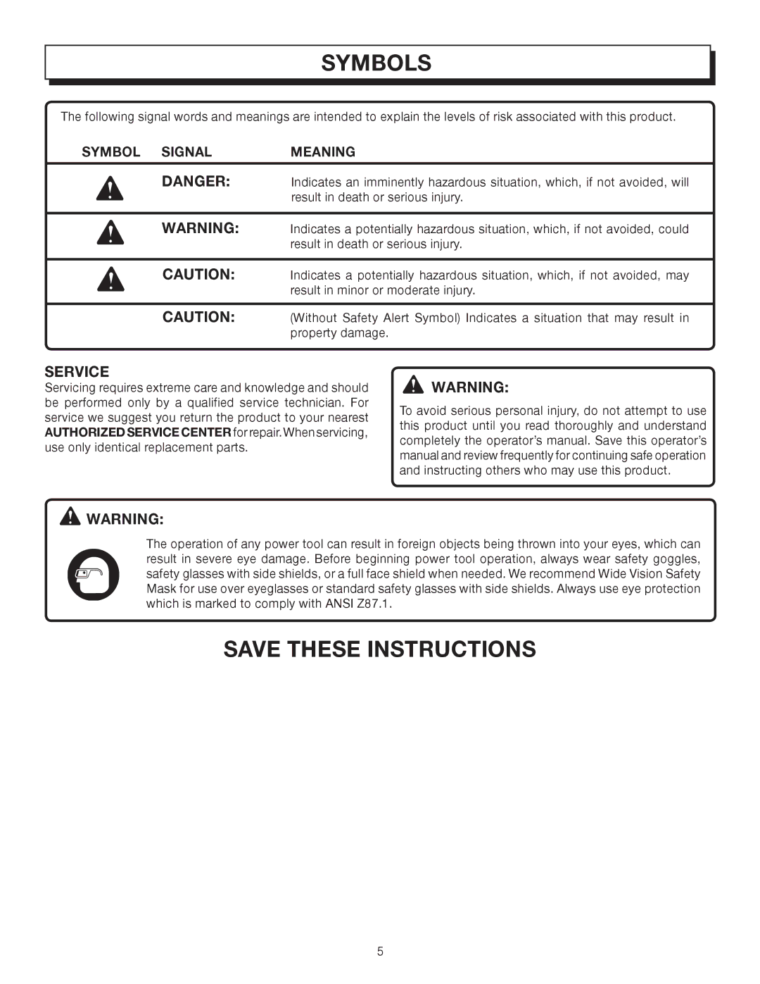 Homelite UT08072, UT08572 manual Service 