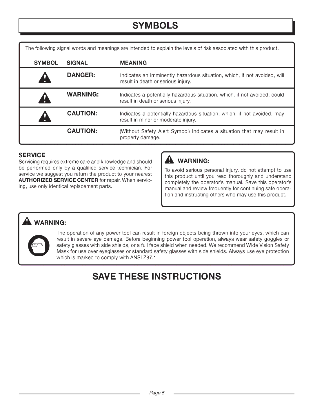 Homelite UT08934D manual Service 