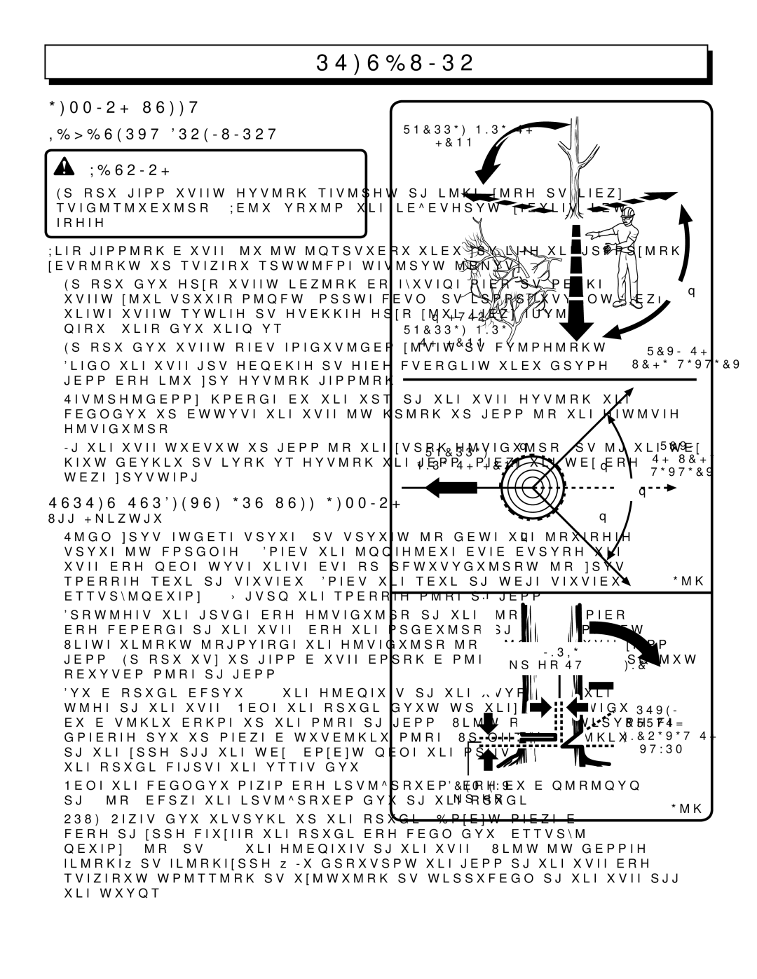 Homelite UT10012, UT10032 Hazardous Conditions, Proper Procedure for Tree Felling, See Figures 21, Planned Line Fall, 135 