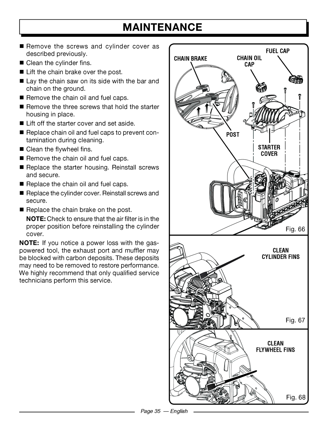 Homelite UT10568, UT10588, UT10548 manuel dutilisation Remove the screws and cylinder cover as 