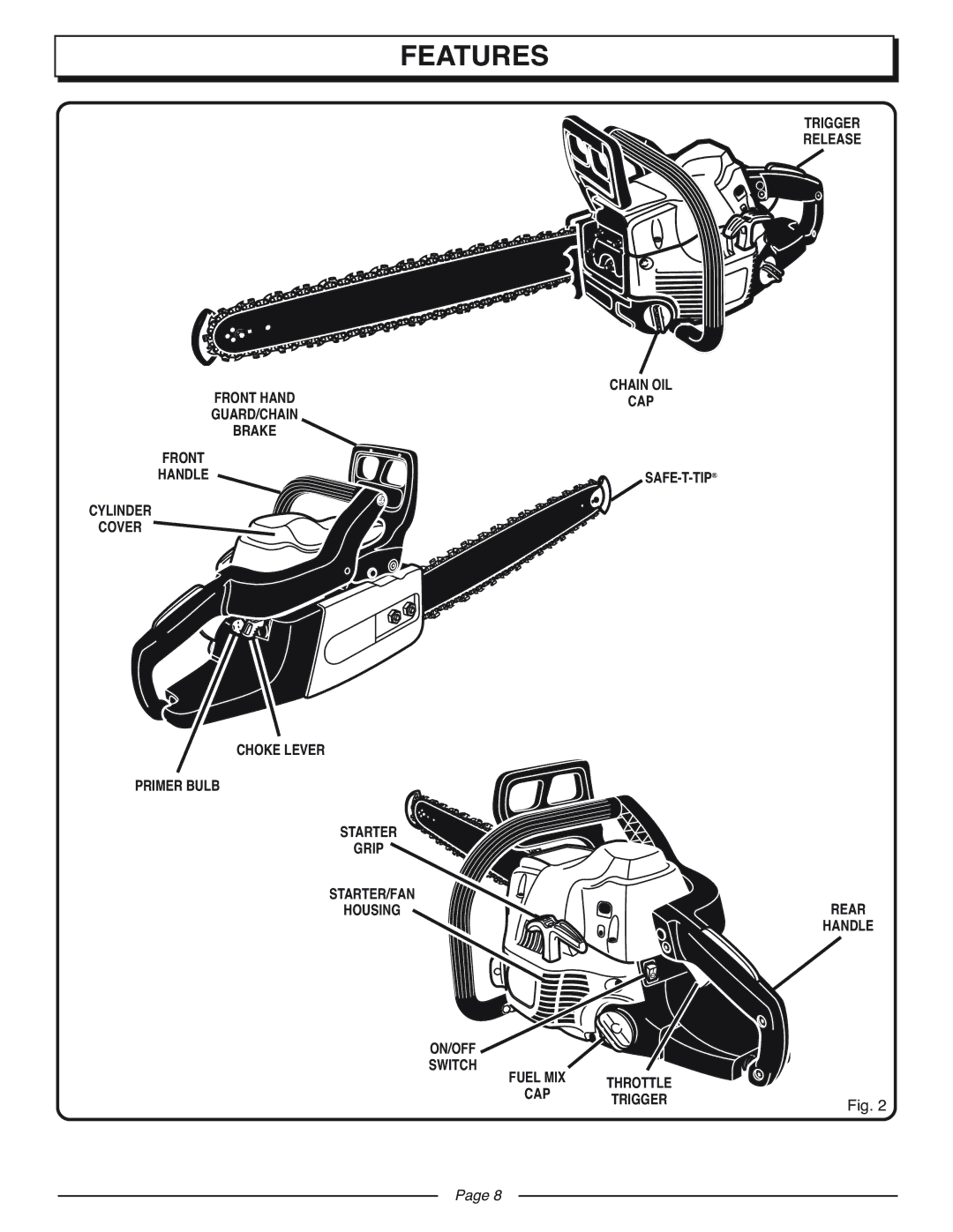 Homelite UT10927A manual Features, ON/OFF Switch 