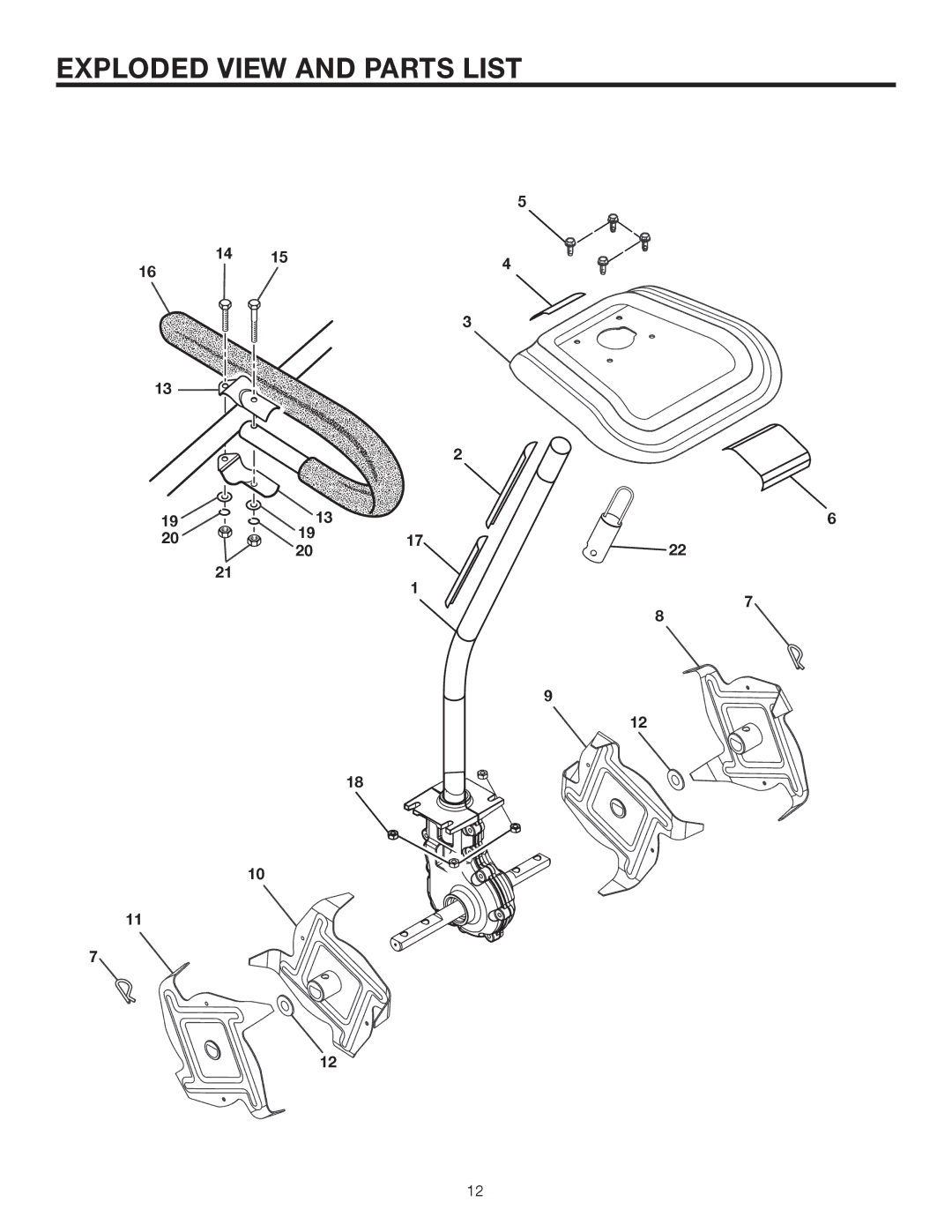 Homelite UT15550B manual Exploded View and Parts List 