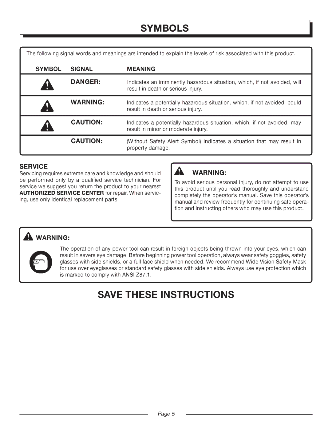 Homelite UT20024B, UT20004B manual Service 