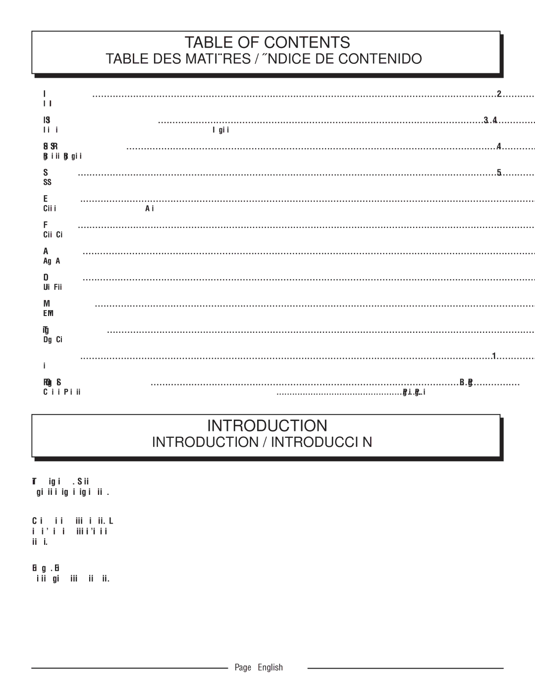 Homelite UT42100 manuel dutilisation Table of Contents 