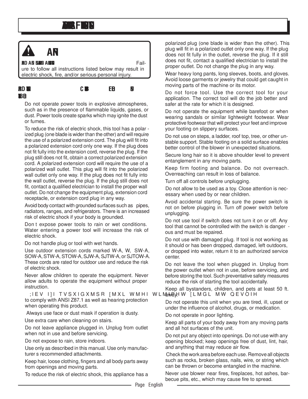 Homelite UT42100 manuel dutilisation Important safety instructions, Read These Instructions before using, This blower 